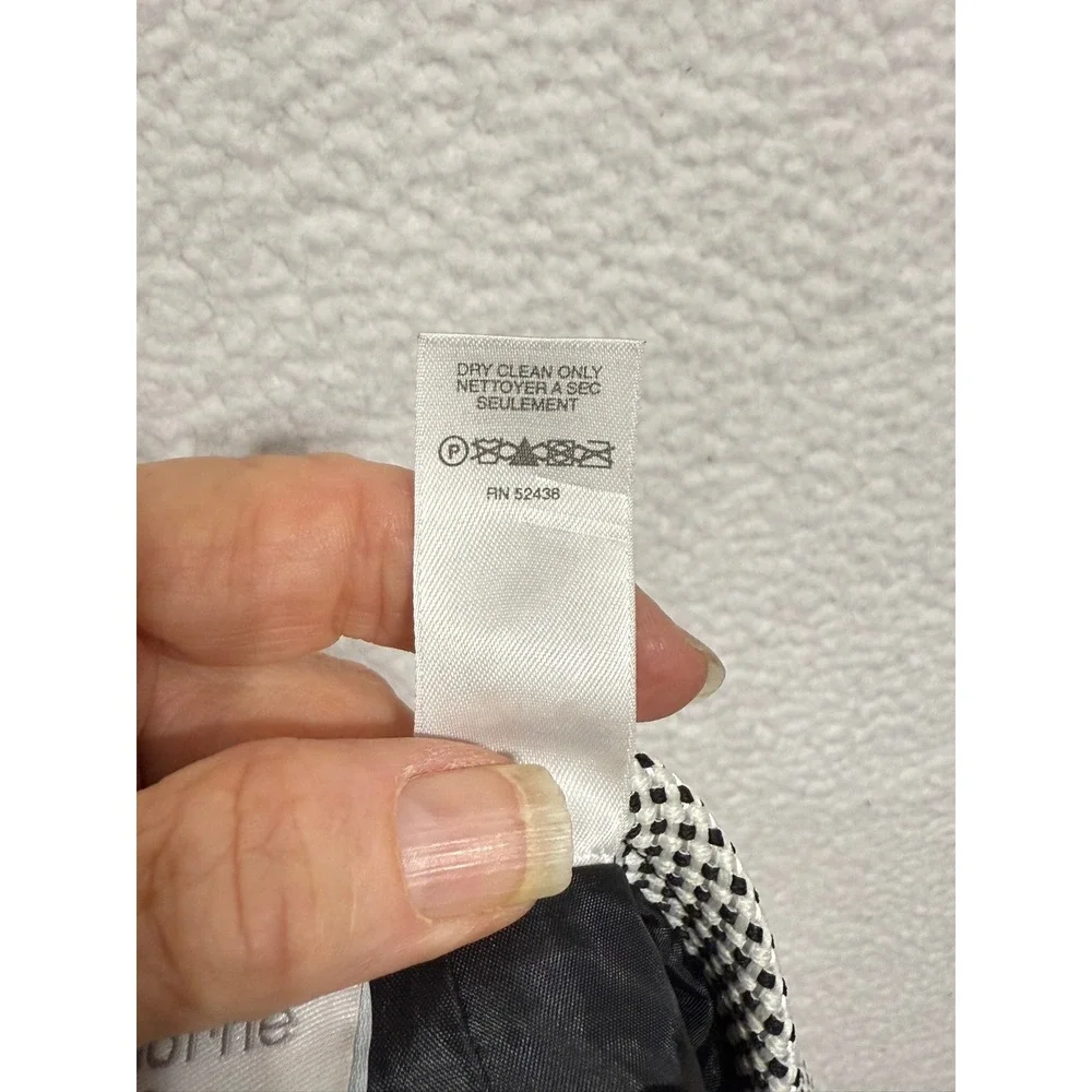 Liz Claiborne Suits Women's Black White Mini Dot Pencil Skirt‎ Size 12